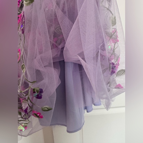 JessaKae Lavender Dress with Pink and Green Sequins - Picture 5 of 8